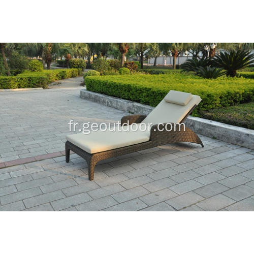 Chaise longue de jardin en aluminium de loisirs populaire